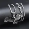 Pendant Necklaces Classic Punk Cool Flying Eagle Necklace Personality Men's Domineering Rock Locomotive Party Jewelry Accessories