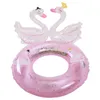 Schwimmweste Boje Pailletten3D Schwan Aufblasbarer Pool Schwimmring Baby Kleinkind Float Schwimmkreis Pool Party Spielzeug für 2-9 Jahre alte Kinder Kinder T221214