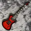 LVYBEST Electric Guitar Custom Music M Flammad lönntopp i glansande baksidan