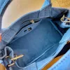 2023 Luxurys Designer Borsa tote in tessuto denim Etichetta triangolare Borse a tracolla di grande capacità Banchetto da donna Shopping Matrimonio Tempo libero Pacchetto aziendale Hot