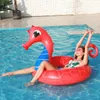 Life Vest Buoy 150cm Seahorse Swimming Ring Adult Pool Float Bed Inflatable Mattress Water Seat Floating Row Swimming Circle Beach Party T221214