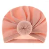 Hattar Donut Baby Hat Toddler Infant Elastic Beanie Turban Born Boys Girls Bonnet Spring Autumn Babies Accessories 0-24 M