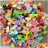 Abbigliamento per cani 100 pezzi da pentole per animali domestici Topknot Mix Elastico dei prodotti per la toelettatura dei colori Variano Bows326e Droplese Delivery Home Garden S215R