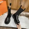 Top Boots New Luxury Chelsea Women Angle Cunky Winter Shoes Platform Slip On Heel Boot Designer 221213