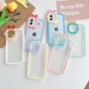 Söt 3D Animal Lens Telefonfodral Färggränsen Girly Women Telefon Back Tack för iPhone 14 13 12 11 Pro XS Max XR 7 8 Plus