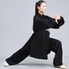 Etniska kläder traditionella kinesiska taiji långärmade wushu taichi män kungfu uniform kostym uniformer tai chi träning ta2518