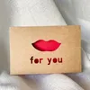 DHL Fast 6pcs/Set Kraft Paper Love Iting Carding Walentynki Hollow Greet Dziękczynienia Urodzinowe Błogosławieństwo
