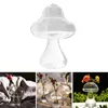 Vases Vase en verre en forme de champignon Transparent Hydroponics Plant Room Decor