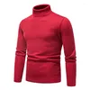 Męskie swetry 2022 Turtleeck dla mężczyzn Slim Elastic Cienka Pullover Spring Spring Autumn Knitts Man's High Sweter