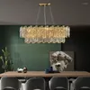 Candeliers iluminando o lustre de cristal moderno para sala de jantar ilha de cozinha cristal luminária de lâmpada suspensa de lâmpada em casa Luminária