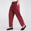 Pantalon homme bordeaux pantalon homme traditionnel chinois coton lin Tai Chi Wu Shu vêtements S M L XL XXL XXXL WNS031806