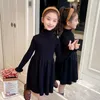 Girl Dresses Autumn Winter Sweater Dress For Girls Long Sleeve Knitted Christmas Party Princess 3 4 6 8 9 Years Children Clothing