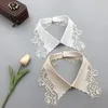 Bow Ties Novelty 2022 Embroidery Women Fake Collar Female Shirt Detachable Removable Lapel False Vintage Fuax Cols