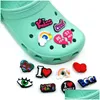 Piezas de zapatos Accesorios Evil Eye Croc Charms Moda Amor por decoraciones Pvc Soft Shoes Charm Adornos Hebillas Drop Delivery Dh4Fj