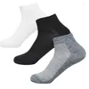 Herrstrumpor 1/3 par andningsbara icke-halkarna M￤ns korta mitten av r￶ret Casual Ankle Solid Mesh H￶gkvalitativ manlig svettabsorberingsb￥t