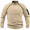 Veste extérieure tactique pour hommes vêtements de chasse fermetures à glissière chaudes polaire pull hommes coupe-vent automne hiver manteau sous-vêtement thermique