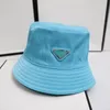 Designer de chapéu de caçamba feminino Mens Triangle Badge Beanie Brim Haps Capas de beisebol Casquettes unissex Caps de moda casual ao ar livre