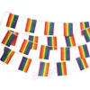 14x21cm rechthoek regenboog string vlaggen balpoint polyester gay pride driehoek vlag decoratie lgbt lesbische regenbogen hangende banners bh7335 tqq