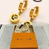 Classic Letter Charm Earring Luxury Designer Stud Earrings Elegant Women Premium Jewelry Earrings Gift Couple 18k Gold Plated 925 Silver Hot Brand Accessories