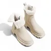 Top Boots Chelsea Women Short Plush Warm Mid Heels Platform Shoes Winter Fashion Goth Ankel Snow Ny Casual 221213