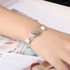 Moda mody księżyca biała perła Kobiety Kolor Rose Gold Stael Stael Drut Piękne dziewczyny Braclelt Biżuteria