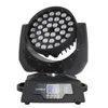 إضاءة DJ عالية الجودة 36x10W 4 في 1 Zoom DMX RGBW LED ضوء غسل الرأس المتحرك