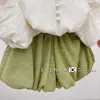 Шепа набор летних зеленых маленьких девочек, которые дети устанавливают две шорты с двумя шортами для детской одежды детская наряды на день рождения для женщин