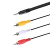 RCA Cables Male To 3 RCA 3.5mm Jack Adapter Audio Aux Video AV Cable Cord For DVD Player Recorder HiFi VCR TV Stereo 1.2M