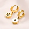Klassisk brev charm ￶rh￤nge lyxdesigner stud￶rh￤ngen eleganta kvinnor premium smycken ￶rh￤ngen g￥va par 18k guld pl￤terad 925 silver heta varum￤rke tillbeh￶r