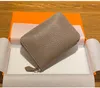 財布女性の短いトーゴ革のコインバッグジッパーとマルチカードポケットの女性用財布デザイナーウォレット