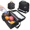 Dinnerware Sets Portable Thermal Insulation Bag Large Outdoor Camping Lunch Bento Box Trips BBQ Meal Drink Zip Pack Picnic Supplies