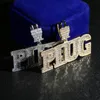 Iced Out Plug Pendant Necklace New Charm Micro Pave Full Cubic Zironica Stone Hip Hop Fashion Cool Letter Jewelry Mens