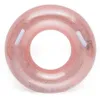 Chaleco salvavidas boya 90/120 cm oro rosa bling chispeante adultos anillos de natación piscina inflable flotador manijas brillo amarillo círculo redondo anillos de natación T221214