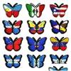 Pièces de chaussures Accessoires Moq 100pcs Modèle de drapeau Papillon Dessin animé Croc Jibz 2D Charmes en plastique souple Chaussures Boucles Décorations Fit Me Dhqjz