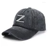 Caps de bola Z Bordado de bordado de beisebol para homens e mulheres Moda de cor sólida Cap snapback Casquette Papai chapéus Gorras