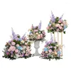 Fleurs décoratives en soie Rose fleur artificielle boule hortensia pivoines centres de Table fête mariage fond décor Table florale