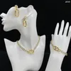 Дизайнерские серьги браслеты ожерелья женщины золотые ожерелье роскошные украшения набор мод