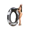 Giubbotto di salvataggio Boa Anello di nuoto gonfiabile per bambini adulti Jumbo Black Whale Pool Float Rider Materasso da spiaggia gigante Summer Lake River Fun Pool Toys T221216