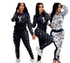 Luxury dames sporttrackpakken ontwerper tweedelige sets dames ronde nek pullover outifites vrouwelijke broek suit 2 stuks actiefwear merk casual club feest outfits