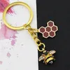 Little Bee Combination Keychain personalizado simples Pingente de anel de desenho animado Pingente pequeno presente