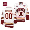 Le hockey universitaire porte un maillot cousu sur mesure pour hommes de hockey sur glace Denver Pioneers 29 Tristan Lemyre 30 Magnus Chrona 31 Jack Caruso 34 Carter Mazur 35 Matt Davis