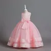 Spitze Kristalle 2023 Blumenmädchenkleider Designer Prinzessin Ballkleid Kleines Baby Hochzeitskleid Luxus Kommunion Festzug Kleider Kleider