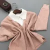 Bow Ties Women Solid Color Fake Collar Vintage Shirt Detachable Blouse False Lapel Fuax Cols Top Clothes Accessories