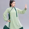 Abbigliamento etnico Costume tradizionale cinese Taiji Wushu Taichi a maniche lunghe Uomo Kungfu Uniform Suit Uniformi Tai Chi Esercizio 31401