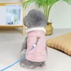 Chien Vêtements Bouton Fermeture Mode Pet Chiens Robe Tenues Anti-rétrécissement Gilet Doux Pour La Maison