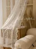 Rideau français salon Vintage blanc dentelle Voile chambre fenêtre épaississement rideaux romantique élégant IG décorer la maison