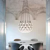 Lustres Art Déco Moderne Fer Acyl Noir Blanc Weiqi Designer LED Lustre Éclairage Lustre Suspension Luminaire Lampen Pour Foyer