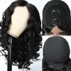 12A Body Wave V parte peluca cabello humano sin dejar de lado mejora U partes pelucas pelo pequeño frente de encaje mojado ondulado para mujeres negras 14 pulgadas