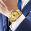 Wristwatches 2022 Watch For Men Symphony Blue Light Hollow Mechanical Men's Business Automatic WatchRelojes Para Hombre