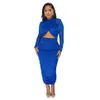 Women Casual Bodycon Dresses Long Sleeve Patchwork Sexy Crop Pleated Pencil Dress Hollow Out Ruched Party Midi Dresses